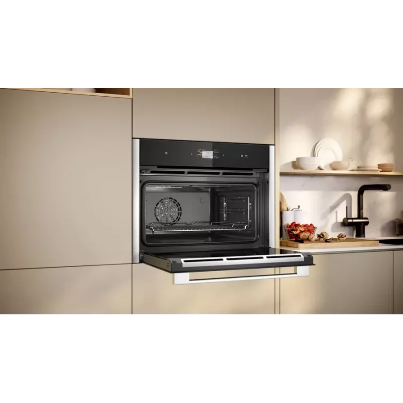 Neff C24FS31N0 tvaika cepeškrāsns Vidēja Melna, Nerūsējošais tērauds Touch