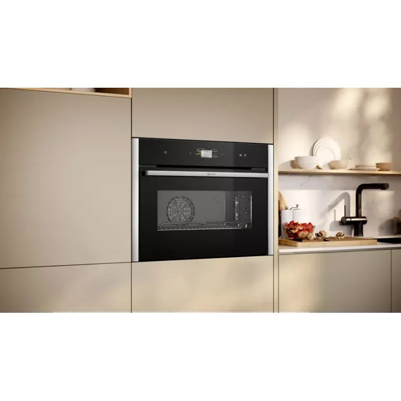 Neff C24FS31N0 tvaika cepeškrāsns Vidēja Melna, Nerūsējošais tērauds Touch