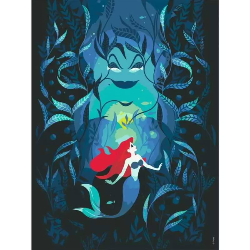 Ravensburger Krāsošanas komplekts CreArt Disney Ariela un Ursula 23732 — krāsošanas komplekts bērniem ar iepriekš uzdrukātu motīvu
