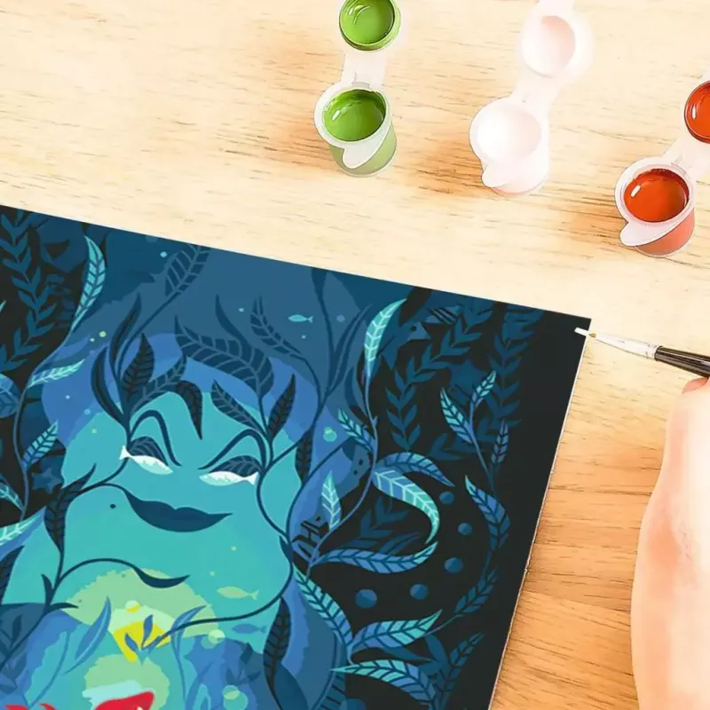 Ravensburger Krāsošanas komplekts CreArt Disney Ariela un Ursula 23732 — krāsošanas komplekts bērniem ar iepriekš uzdrukātu motīvu