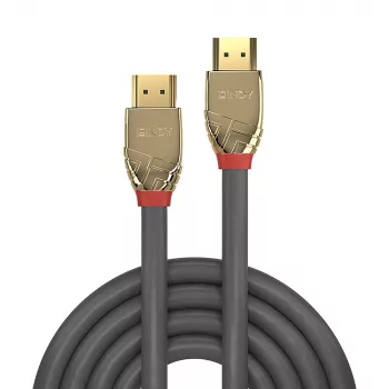 Lindy 2m īpaši ātrdarbīgs HDMI kabelis, Gold Line, 2 m, HDMI Type A (Standard), HDMI Type A (Standard), 48 Gbit/s, pelēks