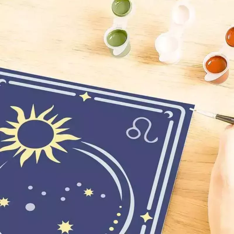Krāsošanas pēc numuriem komplekts Ravensburger CreArt Zodiaka zīme Lauva – gleznošanas komplekts, modelis 23743