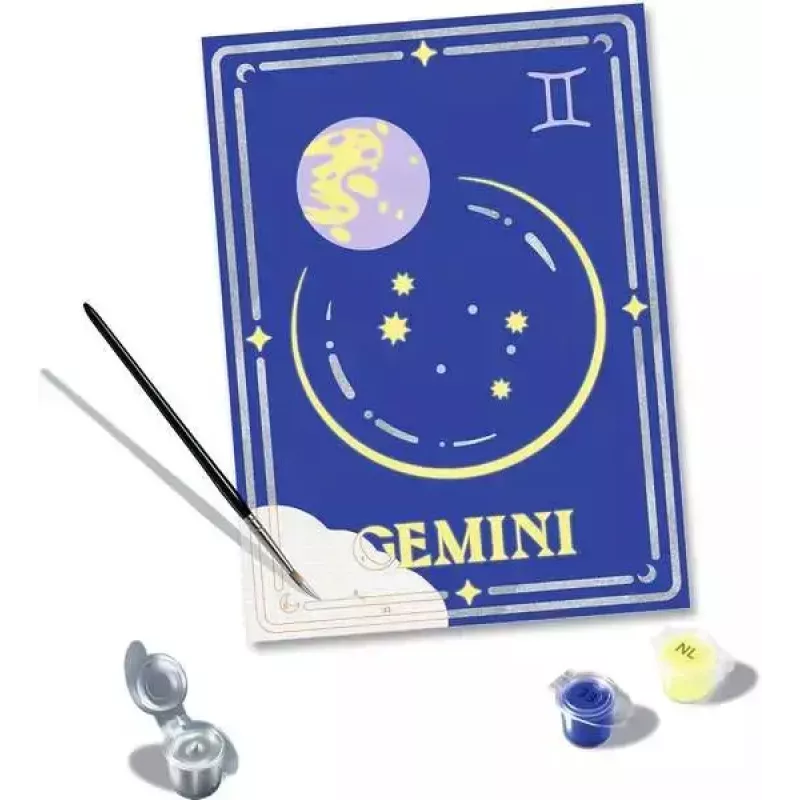 Krāsošanas pēc numuriem komplekts Ravensburger CreArt Gemini zvaigznāja zīme — gleznošanas komplekts no Ravensburger (modelis 23742)