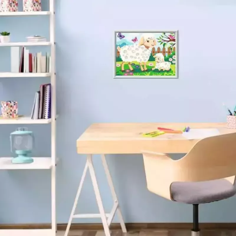 Ravensburger CreArt 23764 gleznošanas pēc cipariem komplekts, aita ar jēru