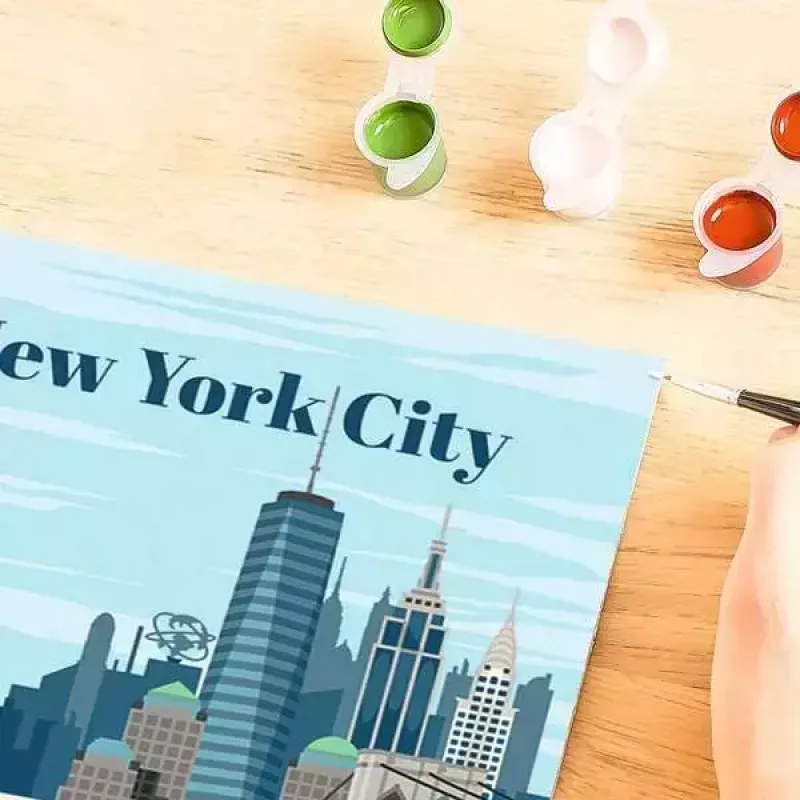 Krāsošanas komplekts Ravensburger CreArt — Krāsainā Ņujorka (krāsošanas pēc numuriem komplekts)