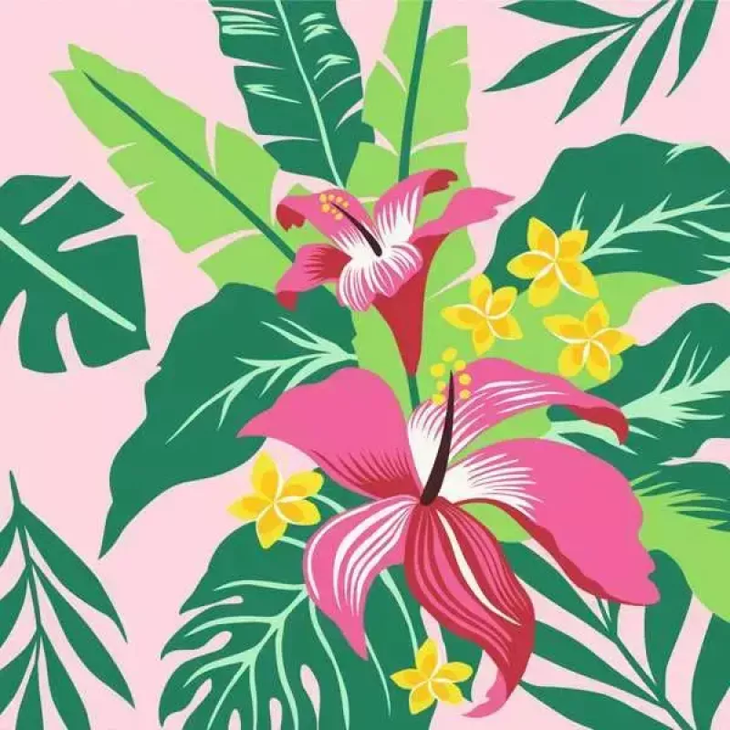 Ravensburger CreArt Tropical Plants krāsošanas komplekts, modelis 23728 — krāsošana pēc numuriem