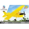 Konstrukciju rotaļlieta Cobi Cessna 172 Skyhawk dzeltens modelis 26621 - mēroga un montāžas komplekts