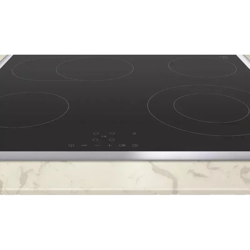 NEFF BX16B virtuves iekārtu komplekts — Zonas indukcijas plīts (4 zonas) + Elektriskā cepeškrāsns (71 L), Stikla keramika, Melns