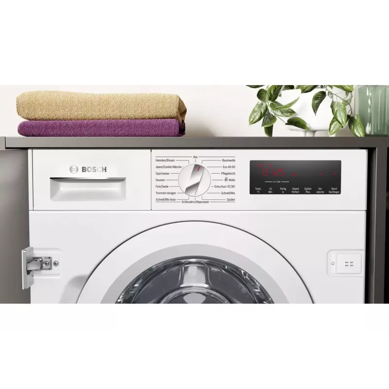 Bosch Serie 8 WIW28443 veļas mašīna ar priekšējo ielādi 8 kg 1400 RPM Balta
