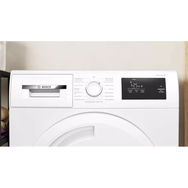 Bosch Serie 4 WTH83003 veļas žāvētājs Brīvstāvošs Ielādēšana no priekšas 7 kg Balts