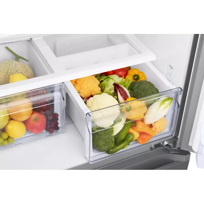 Blakus novietojams ledusskapis Samsung RF50C530ES9 Brīvstāvošs French door Nerūsējošais tērauds 495 L, Ledusskapis 330 L / Saldētava 165 L