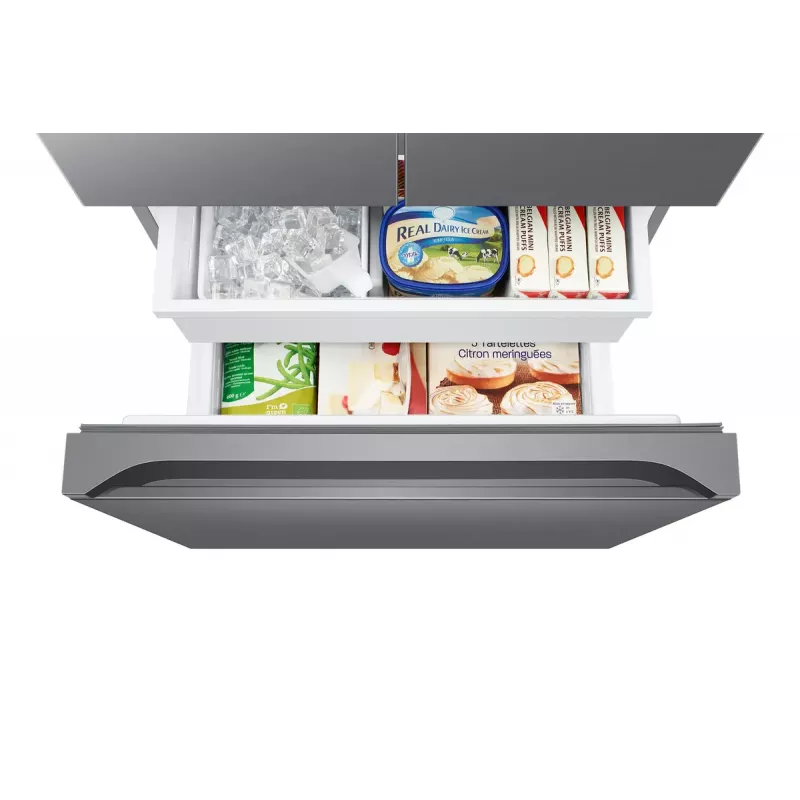 Blakus novietojams ledusskapis Samsung RF50C530ES9 Brīvstāvošs French door Nerūsējošais tērauds 495 L, Ledusskapis 330 L / Saldētava 165 L