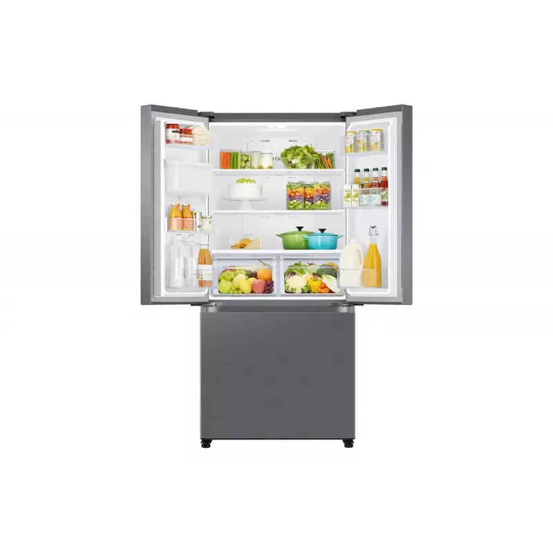Blakus novietojams ledusskapis Samsung RF50C530ES9 Brīvstāvošs French door Nerūsējošais tērauds 495 L, Ledusskapis 330 L / Saldētava 165 L