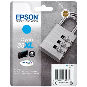 Kārtridžs Epson Padlock Singlepack ciāna 35XL DURABrite Ultra tintes