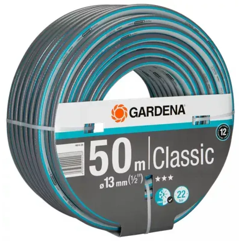 Dārza šļūtene Gardena 18010-20 50 m Virszemes PVC Pelēka Tirkīza