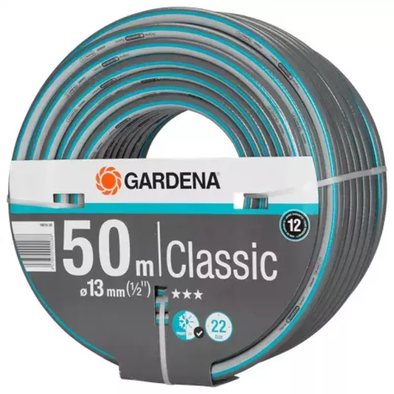Dārza šļūtene Gardena 18010-20 50 m Virszemes PVC Pelēka Tirkīza