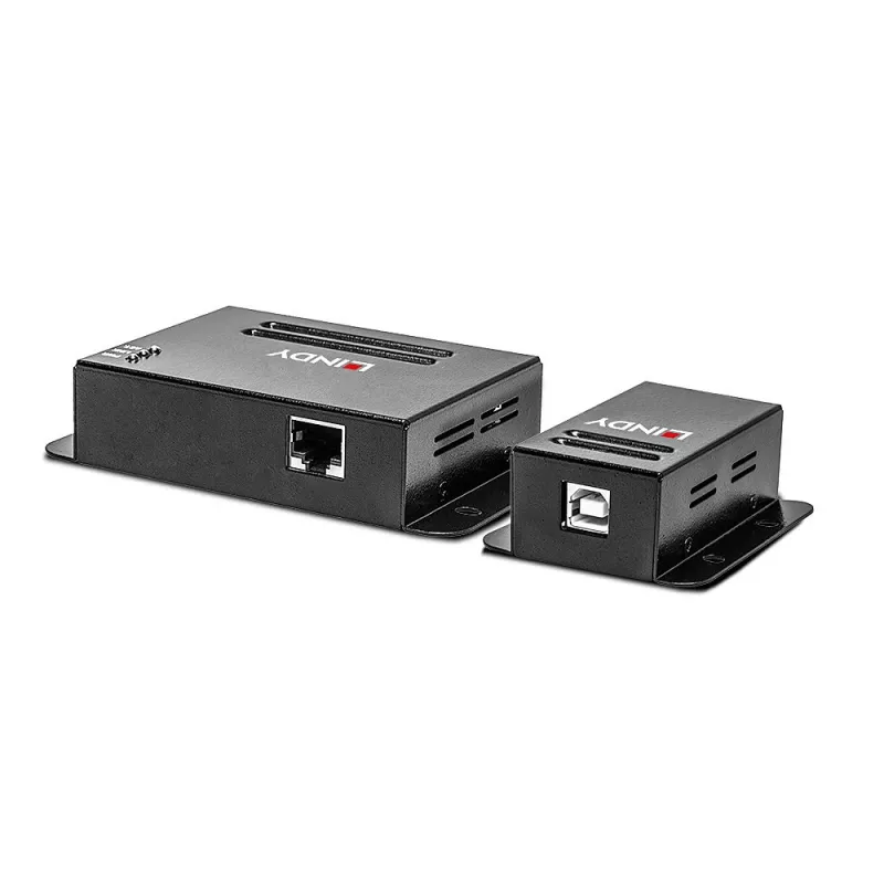Lindy 50m 4 Port USB 2.0 Cat.6 paplašinātājs, tīkla raidītājs un uztvērējs, 50 m, 480 Mbit/s, Cat5, Cat5e, Cat6, NS1021, Fosfora bronza