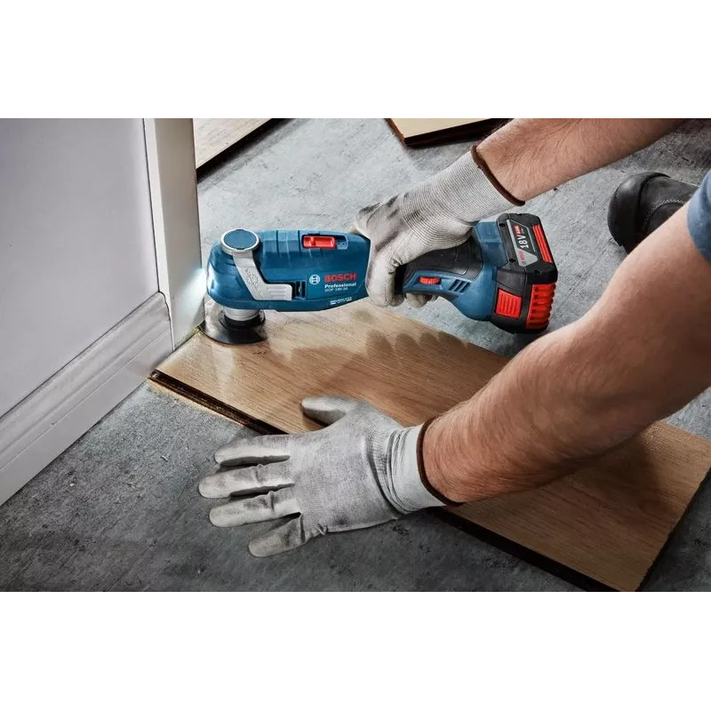 Bezvadu daudzfunkcionālais multigriezējs Bosch GOP 18V-34 18 V — oscilācijas instruments griešanai, slīpēšanai, skrāpēšanai