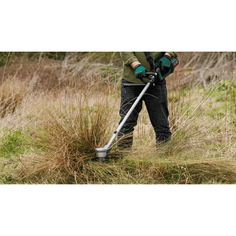 Bosch BrushCut bezvada zāles šķēres 2,4 mm 36 V litija jonu (Li-Ion) zaļas
