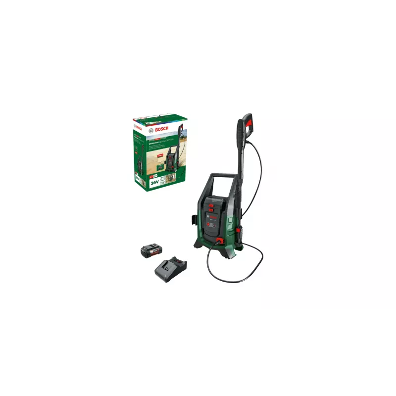 Augstspiediena mazgāšanas iekārta Bosch UniversalAquatak 36V-100 — 100 bāri, darbojas ar 36 V akumulatoru