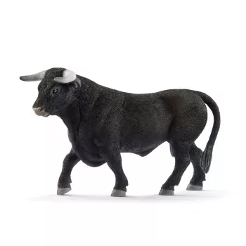 schleich FARM WORLD Melnais bullis, 3 gadu vecumam, Lauku sēta, Lauku dzīvnieki / lauku rotaļlietas, Daudzkrāsains, Plastmasa, 1 gab.