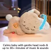 Fisher-Price Soothe & Settle Bunny mīkstā rotaļlieta mazulim un pielāgojama skaņas ierīce ar kustību