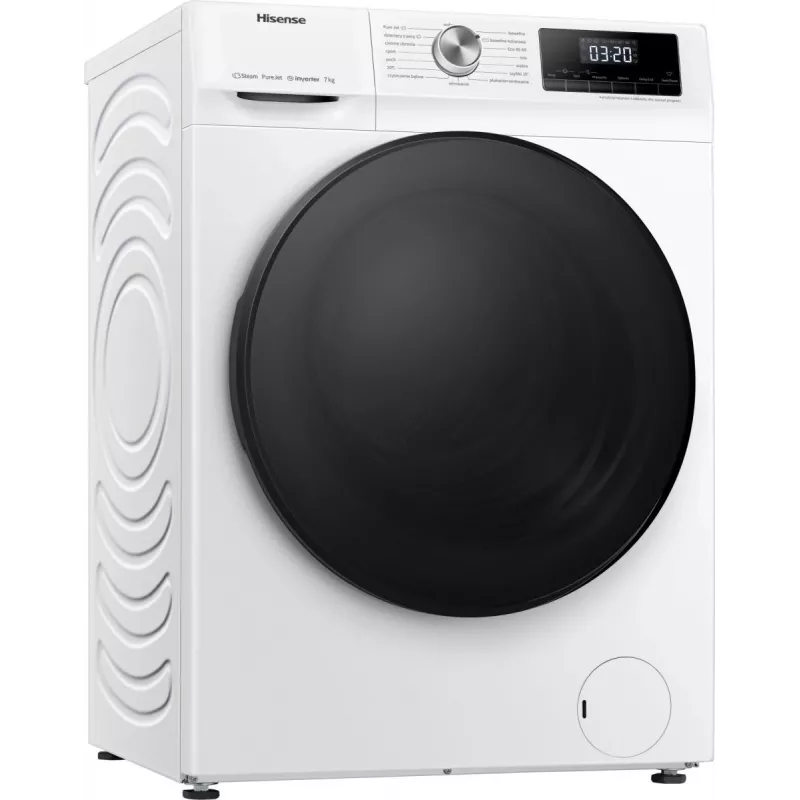 Hisense WFQA7014EVJM veļas mazgājamā mašīna ar priekšējo ielādi 7 kg 1310 RPM Balta