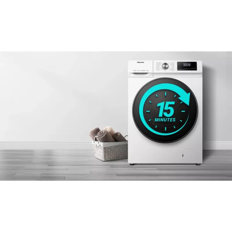 Hisense WFQA7014EVJM veļas mazgājamā mašīna ar priekšējo ielādi 7 kg 1310 RPM Balta