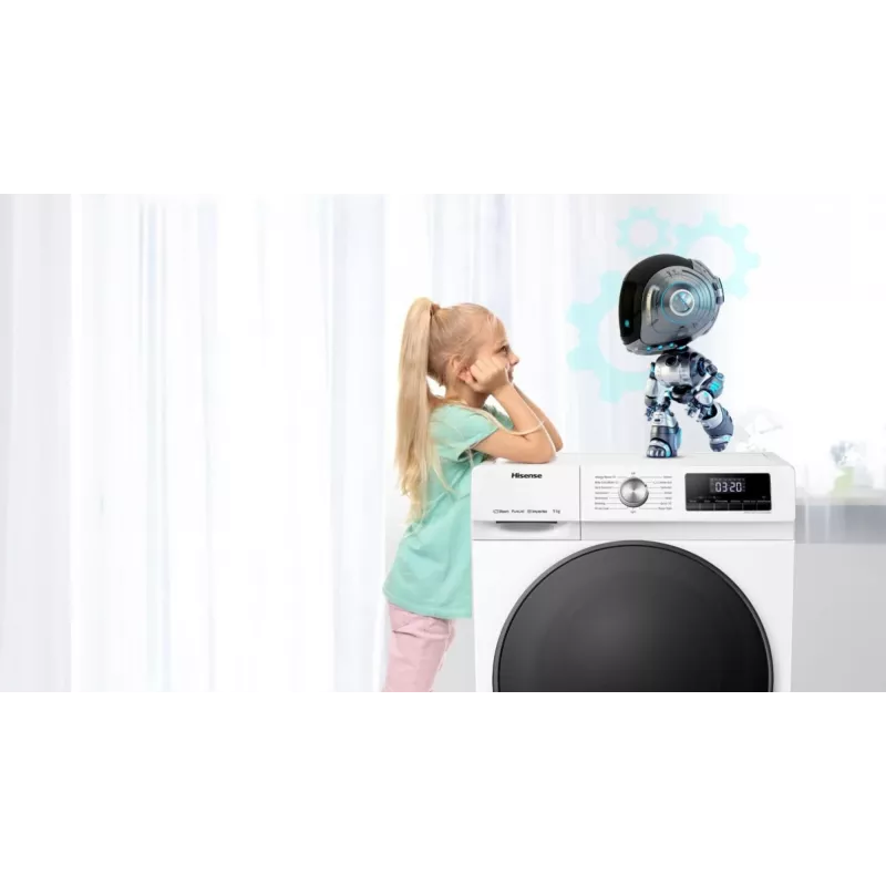Hisense WFQA7014EVJM veļas mazgājamā mašīna ar priekšējo ielādi 7 kg 1310 RPM Balta