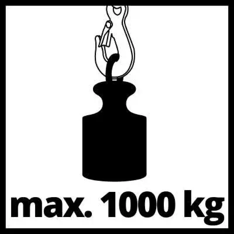 Ķēdes telferis Einhell TC-CH 1000 1000 kg 2.5 m Sarkans Sudraba