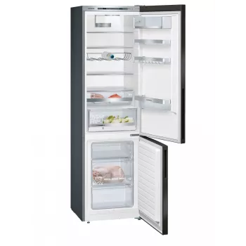 Siemens iQ500 KG39E8XBA ledusskapis-saldētājs Brīvi stāvošs 343 L Melns, Nerūsējošais tērauds