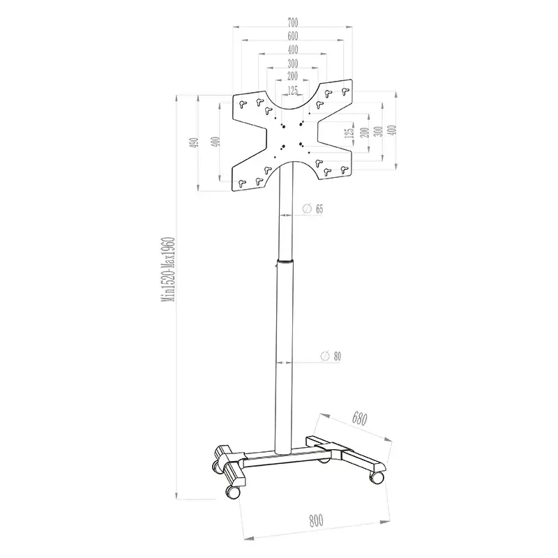 Signage Display Mount Hagor 1983 139.7 cm (55 inch) Melns