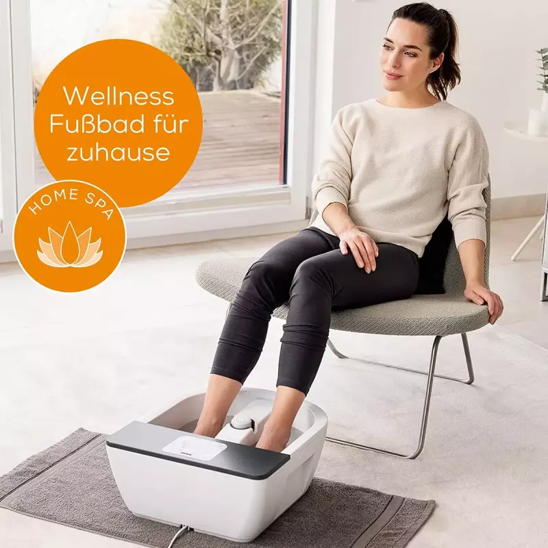 Kāju spa Beurer FB 60 — elektriskā kāju vanna, balta/pelēka