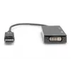 DIGITUS ASSMANN DisplayPort pārveidotāja kabelis, DP - HDMI+DVI+VGA M-F/F/F, 20cm 3-in-1 multivides kabelis, CE, melns