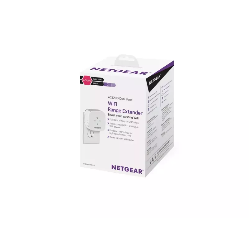 NETGEAR EX6110 tīkla raidītājs un uztvērējs balts 10, 100, 300 Mbit/s