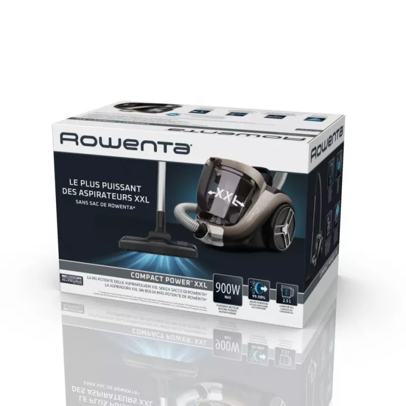 Rowenta Compact Power XXL RO4B30 2,5 L cilindriskais putekļsūcējs sausai tīrīšanai 900 W bez maisiņa