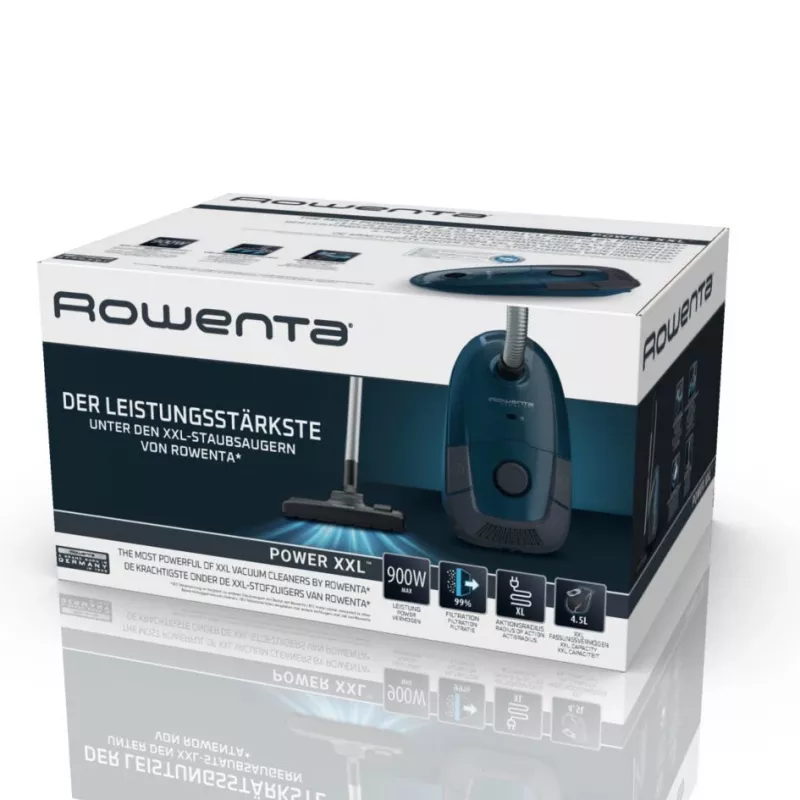 Rowenta Power XXL RO3126 4,5 L cilindra putekļsūcējs sausai tīrīšanai 900 W putekļu maiss