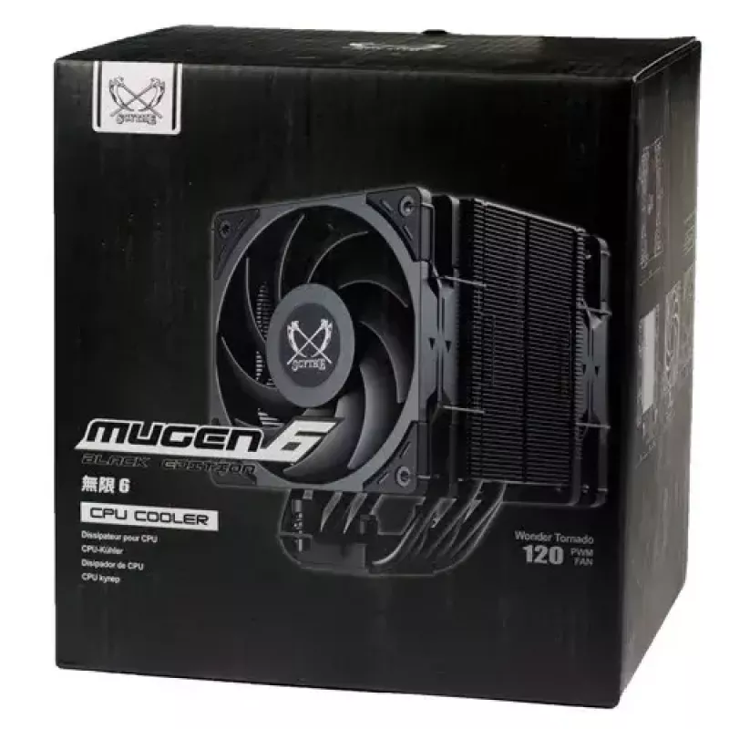 Fan Scythe Mugen 6 Dual Fan Melns Edition 12 cm 300-2000 RPM