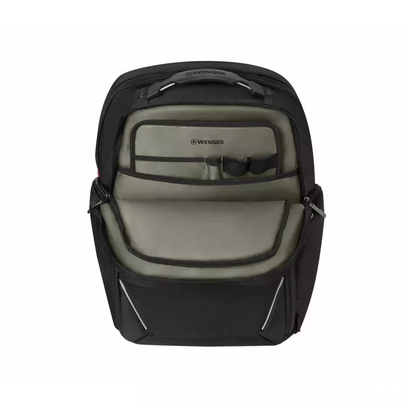 Ikdienas mugursoma Wenger SwissGear Meteor Melns Polyester PVC rPET