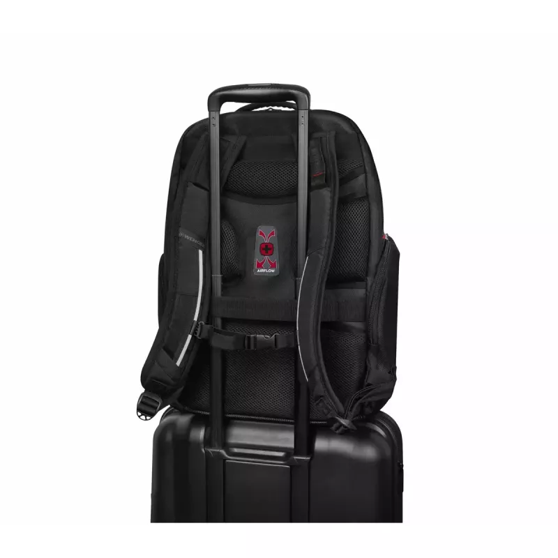 Ikdienas mugursoma Wenger SwissGear Meteor Melns Polyester PVC rPET