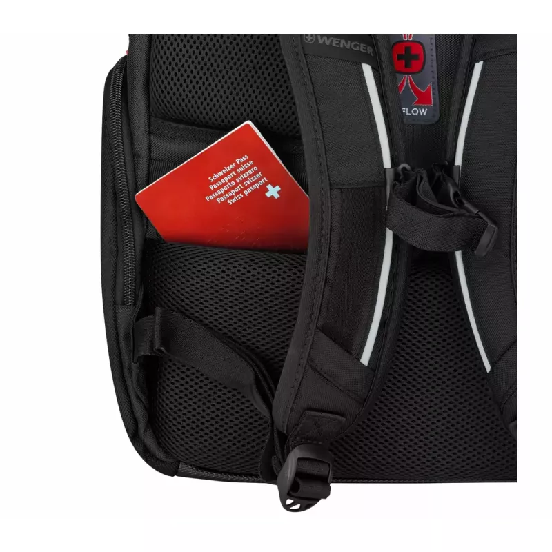 Ikdienas mugursoma Wenger SwissGear Meteor Melns Polyester PVC rPET