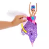 Barbie Dejo un plando lelle ar 2-in-1 pārveidi no dejotājas par tauriņu, violeti mati