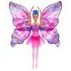 Barbie Dejo un plando lelle ar 2-in-1 pārveidi no dejotājas par tauriņu, violeti mati
