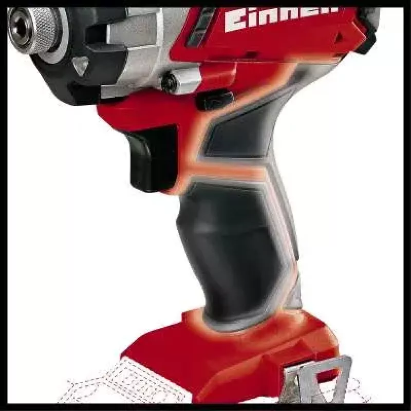Pistol Grip Drill Einhell TE-CI 18/1 Li-solo, Keyless Chuck, Melns/pelēka/Red