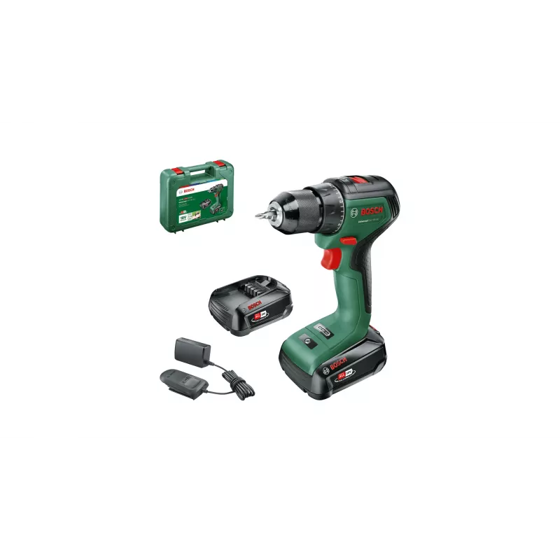 Bosch Universal Drill 18V-60 1900 RPM bezatslēgas 1.3 kg melna, zaļa