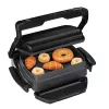 Kontakta grils Tefal GC7148 — 2000W, nerūsējošā tērauda korpuss, taisnstūra, regulējams termostats, režģa augšējā virsma, 365×365×175 mm