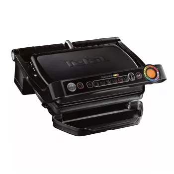Kontakta grils Tefal GC7148 — 2000W, nerūsējošā tērauda korpuss, taisnstūra, regulējams termostats, režģa augšējā virsma, 365×365×175 mm