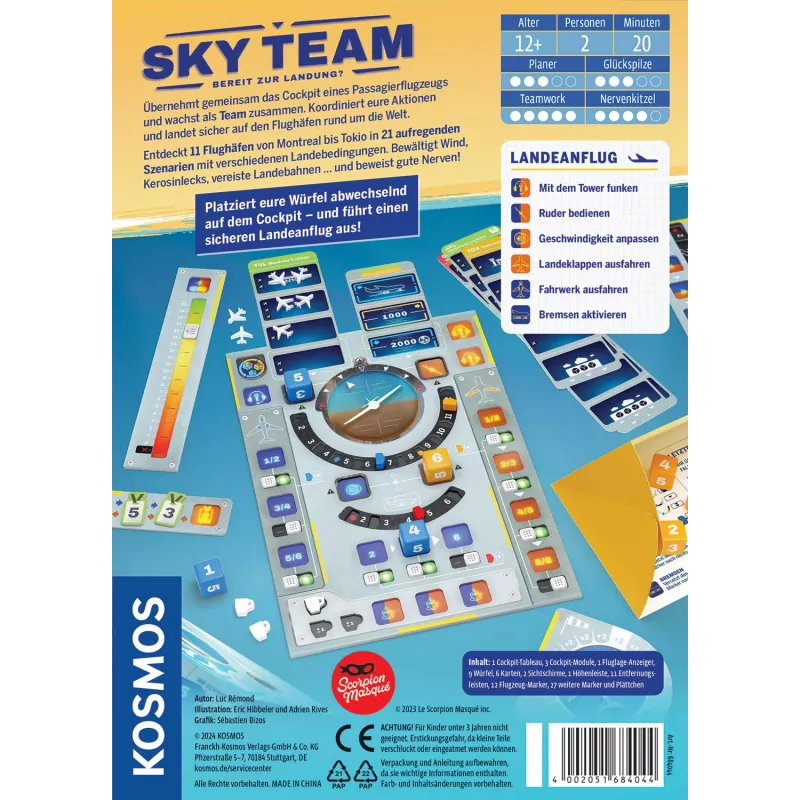 Kosmos Sky Team 20 min Galda spēle Ceļojumi/piedzīvojumi