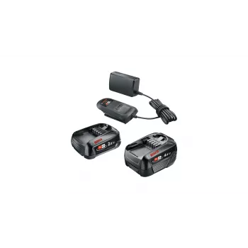 Bosch Starter-Set 18V - 2 x Akumulators (2,0 Ah + 4,0 Ah) Baterijas un lādētāja komplekts