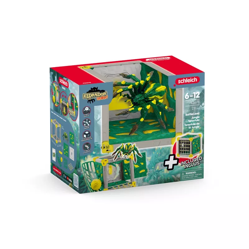 schleich BattleCave Džungļu tarantula, Dzīvnieks, Briesmoņi un pūķi, BattleCave, 7 gadu vecumam, Daudzkrāsains, Plastmasa